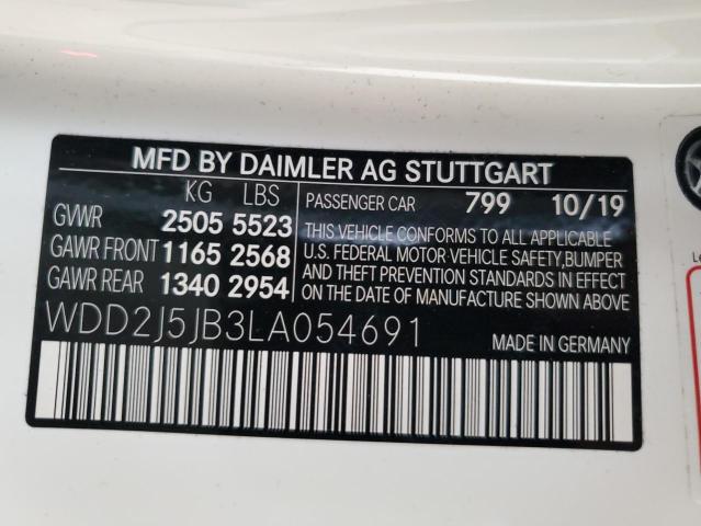 2020 MERCEDES-BENZ CLS 450 - WDD2J5JB3LA054691