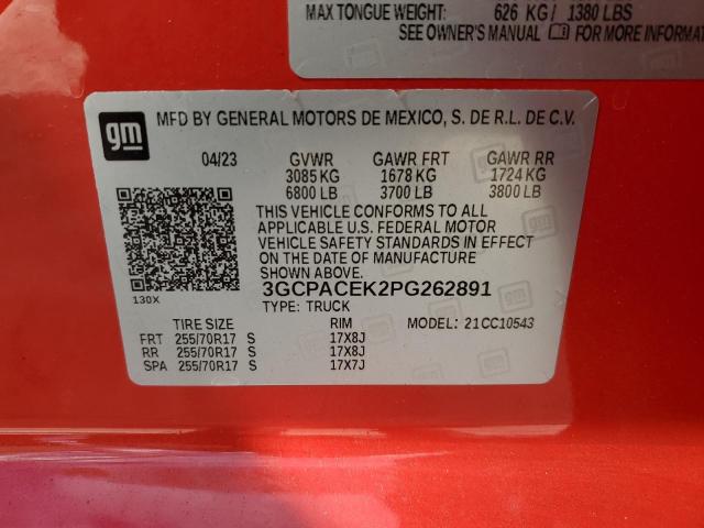 2023 CHEVROLET SILVERADO - 3GCPACEK2PG262891