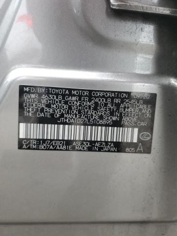 2020 LEXUS IS 300 PRE JTHDA1D27L5108895