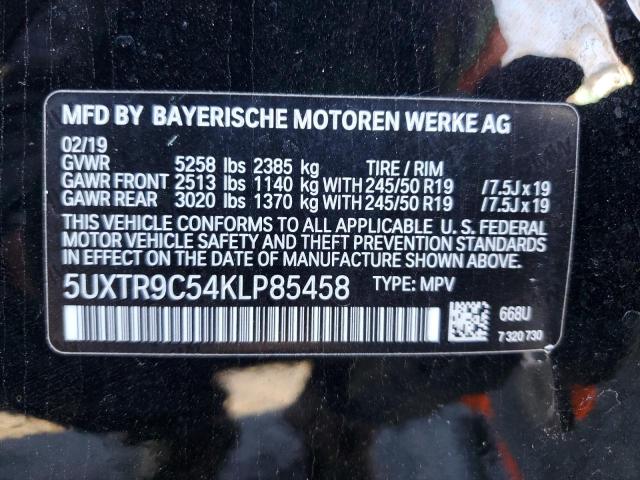 2019 BMW X3 XDRIVE3 - 5UXTR9C54KLP85458