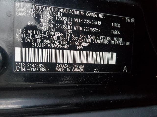 2019 TOYOTA RAV4 ADVEN - 2T3J1RFV7KW014467