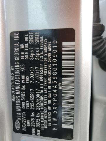 2016 KIA SORENTO LX - 5XYPG4A59GG109010
