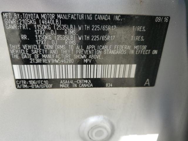 2017 TOYOTA RAV4 XLE - 2T3RFREV1HW546280