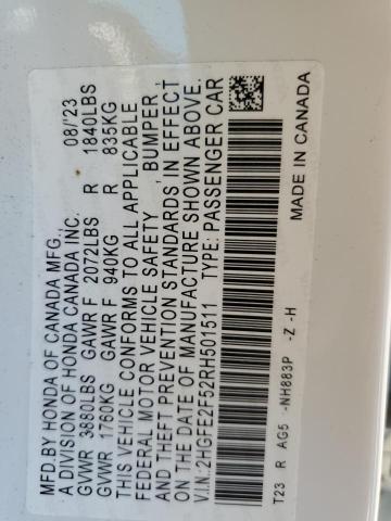 2024 HONDA CIVIC SPOR 2HGFE2F52RH501511