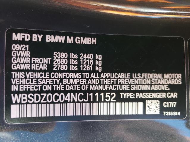 2022 BMW M8 - WBSDZ0C04NCJ11152