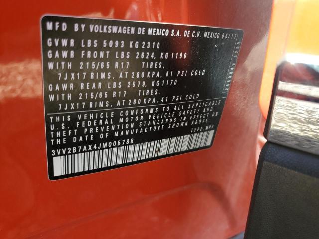 2018 VOLKSWAGEN TIGUAN SE - 3VV2B7AX4JM005788
