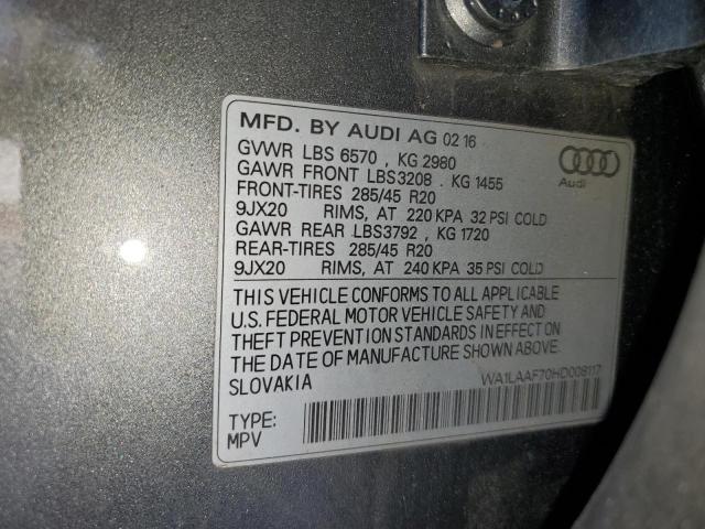 VIN WA1LAAF70HD008117 2017 AUDI Q7 no.13