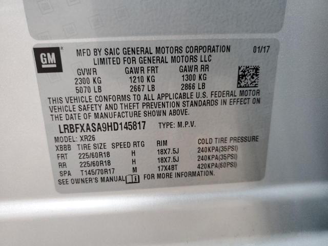 2017 BUICK ENVISION P - LRBFXASA9HD145817