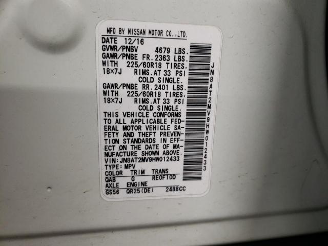 2017 NISSAN ROGUE S - JN8AT2MV9HW012433