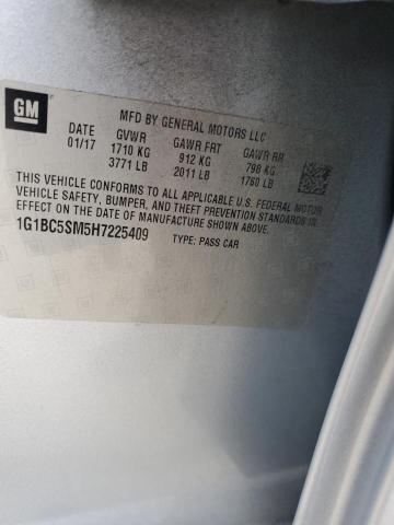 2017 CHEVROLET CRUZE LS - 1G1BC5SM5H7225409
