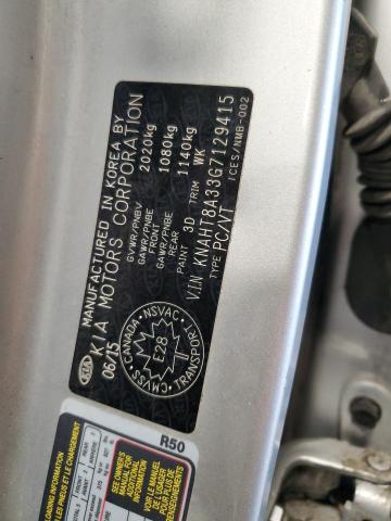 2016 KIA RONDO KNAHT8A33G7129415