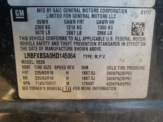 2017 BUICK ENVISION LRBFXBSA0HD145064