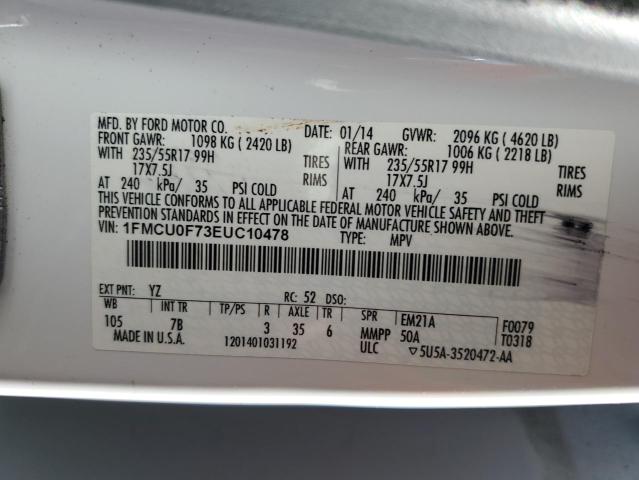 VIN 1FMCU0F73EUC10478 2014 FORD ESCAPE no.14