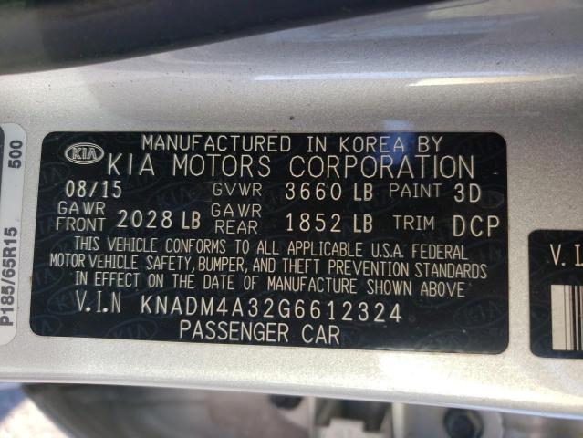 2016 KIA RIO LX KNADM4A32G6612324