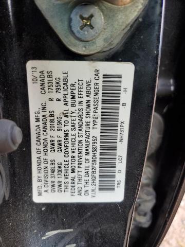 VIN 2HGFB2F59DH587952 2013 HONDA CIVIC no.13