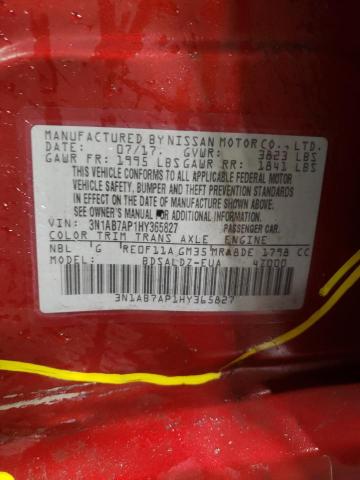 2017 NISSAN SENTRA S - 3N1AB7AP1HY365827