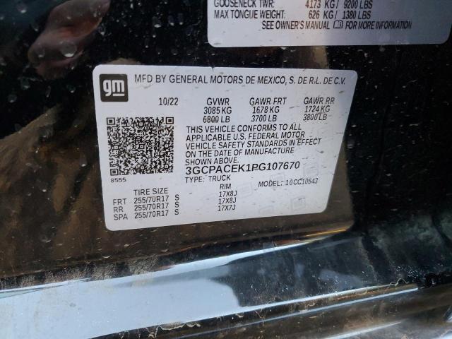 VIN 3GCPACEK1PG107670 2023 CHEVROLET ALL MODELS no.12