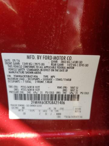 2016 FORD FLEX SEL - 2FMHK6C82GBA21406