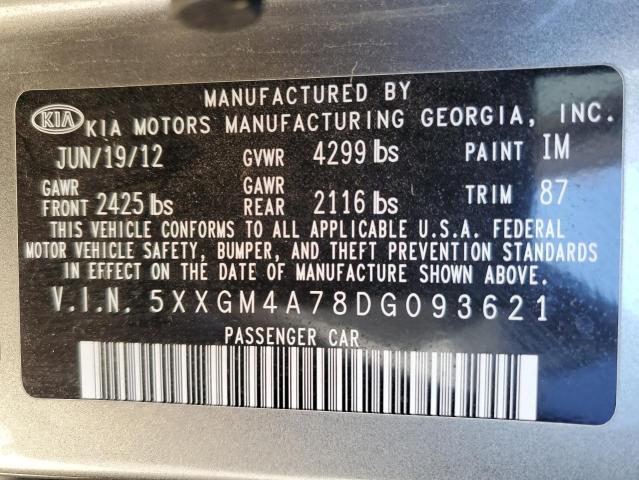 VIN 5XXGM4A78DG093621 2013 KIA OPTIMA no.12