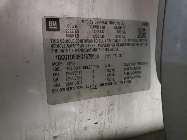 2016 CHEVROLET COLORADO Z - 1GCGTDE35G1379680