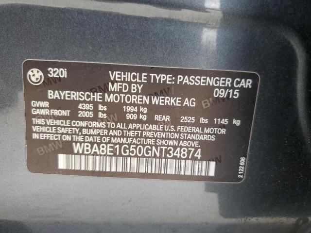 VIN WBA8E1G50GNT34874 2016 BMW 3 SERIES no.13