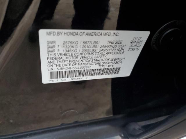 2018 ACURA MDX TECHNO - 5J8YD4H58JL002997