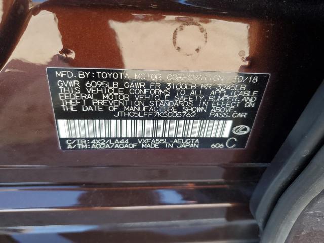 2019 LEXUS LS 500 JTHC5LFF7K5005762