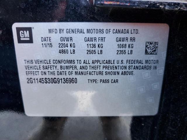 2016 CHEVROLET IMPALA LTZ - 2G1145S30G9136960