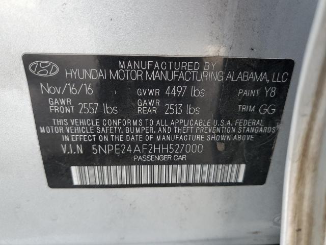 VIN 5NPE24AF2HH527000 2017 HYUNDAI SONATA no.12