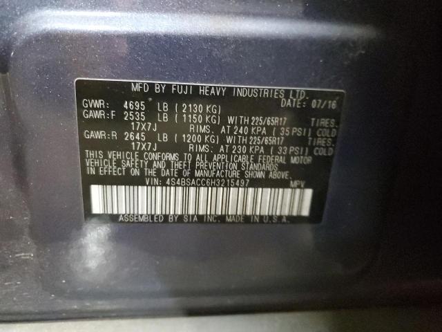 2017 SUBARU OUTBACK 2. - 4S4BSACC6H3215497