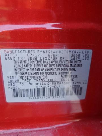 2017 NISSAN SENTRA S - 3N1AB7AP0HY377838