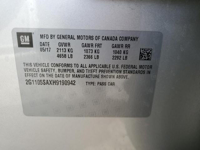 2017 CHEVROLET IMPALA LT - 2G1105SAXH9190942