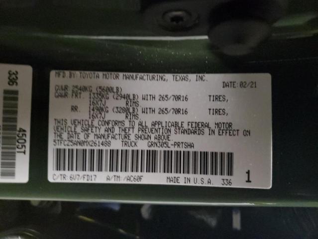 2021 TOYOTA TACOMA DOU - 5TFCZ5AN0MX261488