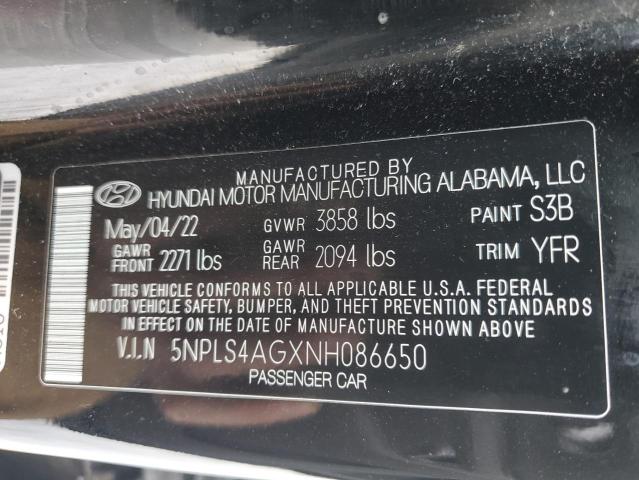 2022 HYUNDAI ELANTRA SE - 5NPLS4AGXNH086650