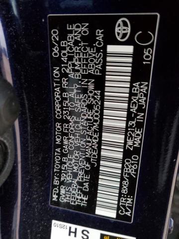 2021 TOYOTA COROLLA LE - JTDEAMDE7MJ005244