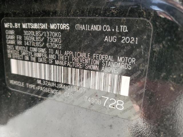 VIN ML32AUHJ9MH013107 2021 MITSUBISHI MIRAGE no.13