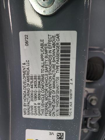 VIN 1HGCV2F32NA017705 2022 HONDA ACCORD no.12