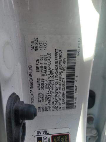 2016 HONDA CR-V SE - 5J6RM4H44GL063275