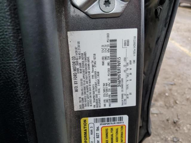 2018 FORD FUSION SE - 3FA6P0H78JR196915