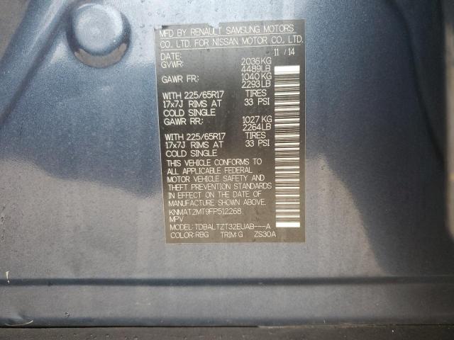 VIN KNMAT2MT9FP512268 2015 NISSAN ROGUE no.14