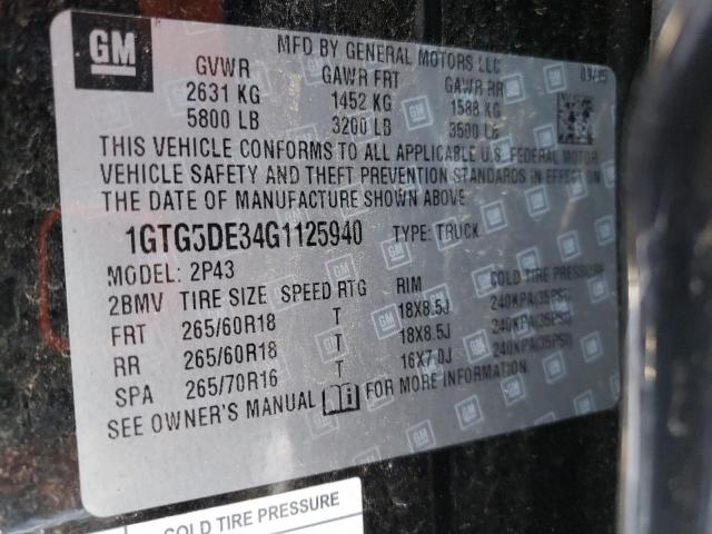 2016 GMC CANYON SLT 1GTG5DE34G1125940