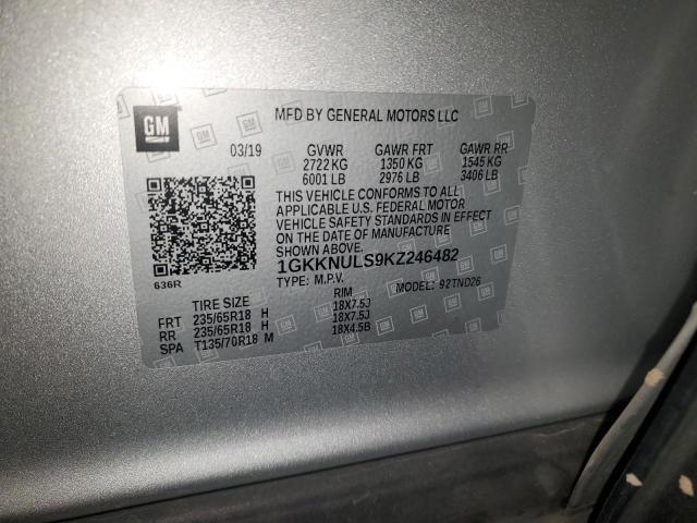 2019 GMC ACADIA SLT - 1GKKNULS9KZ246482