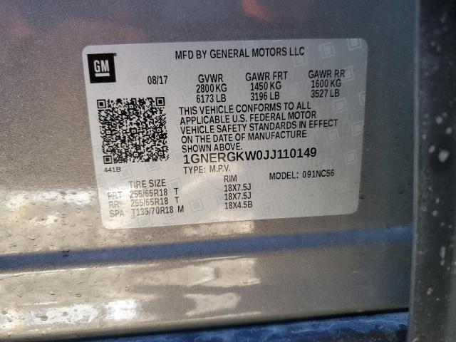 2018 CHEVROLET TRAVERSE L - 1GNERGKW0JJ110149