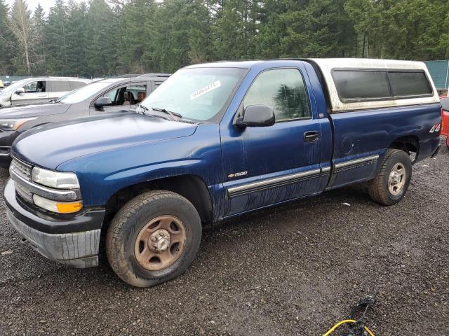 CHEVROLET SILVERADO 2000 blue  gas 1GCEK14W5YE223802 photo #1