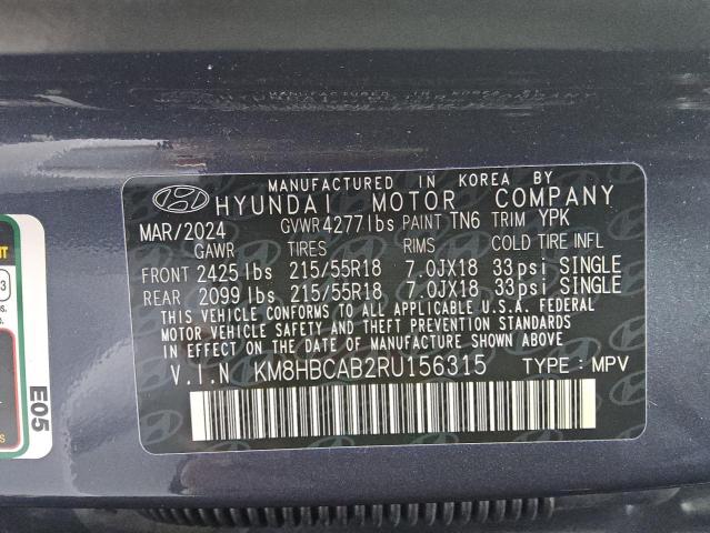 VIN KM8HBCAB2RU156315 2024 HYUNDAI KONA no.14