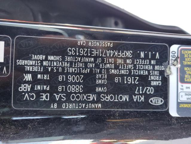 2017 KIA FORTE LX - 3KPFK4A71HE126135