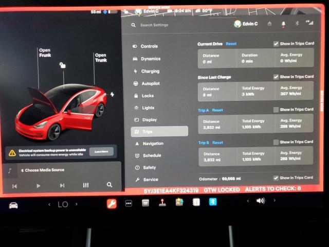 2019 TESLA MODEL 3 - 5YJ3E1EA4KF324319
