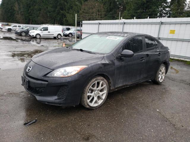 MAZDA 3 I 2012 black  gas JM1BL1V8XC1676832 photo #1