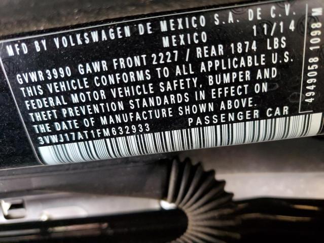 2015 VOLKSWAGEN BEETLE 1.8 - 3VWJ17AT1FM632933