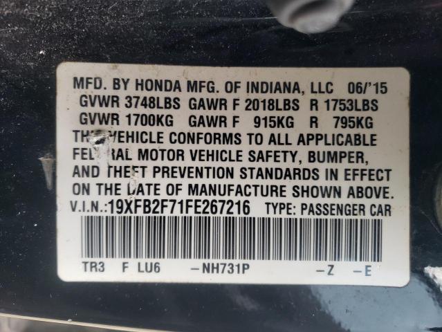 2015 HONDA CIVIC SE 19XFB2F71FE267216